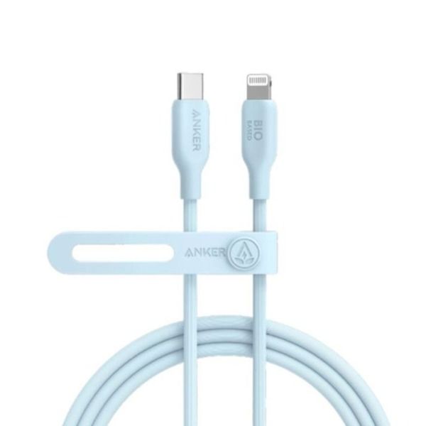كيبل أنكر 542 من نوع USB-C إلى Lightning (6 أقدام) | أزرق كيبل أنكر 542 من نوع USB-C إلى Lightning (6 أقدام) | أزرق